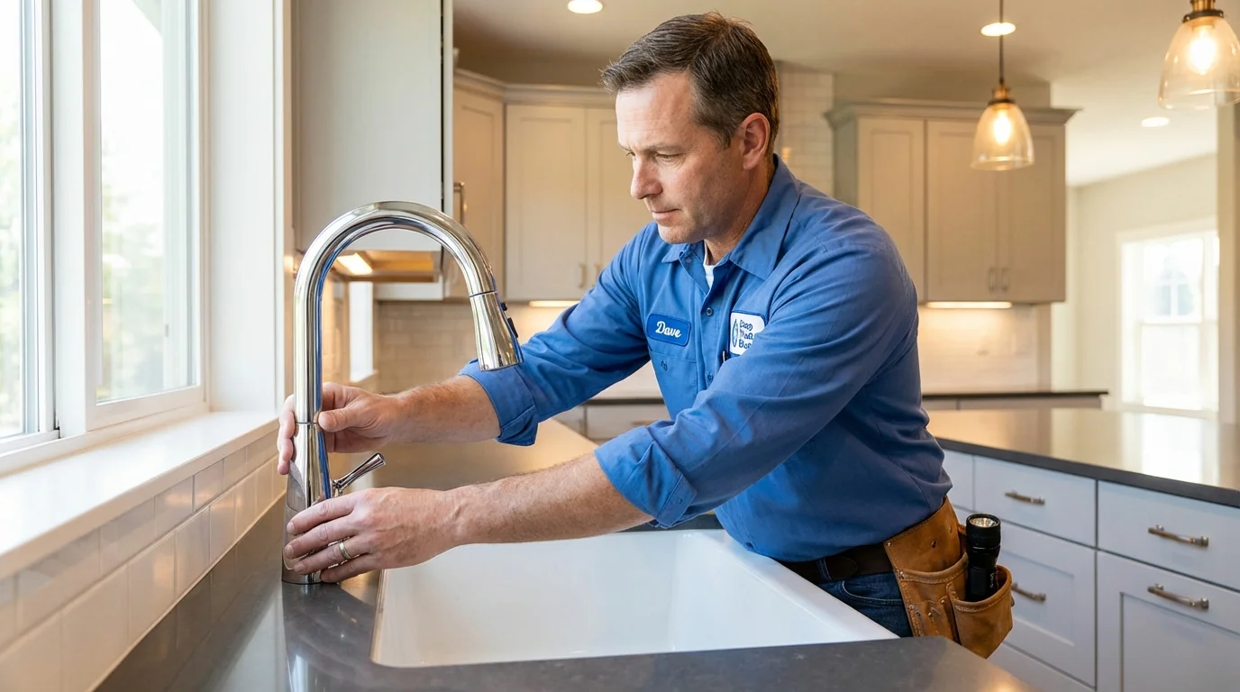Kitchen faucet installation by Johns Plumbing LLC in Wilberforce