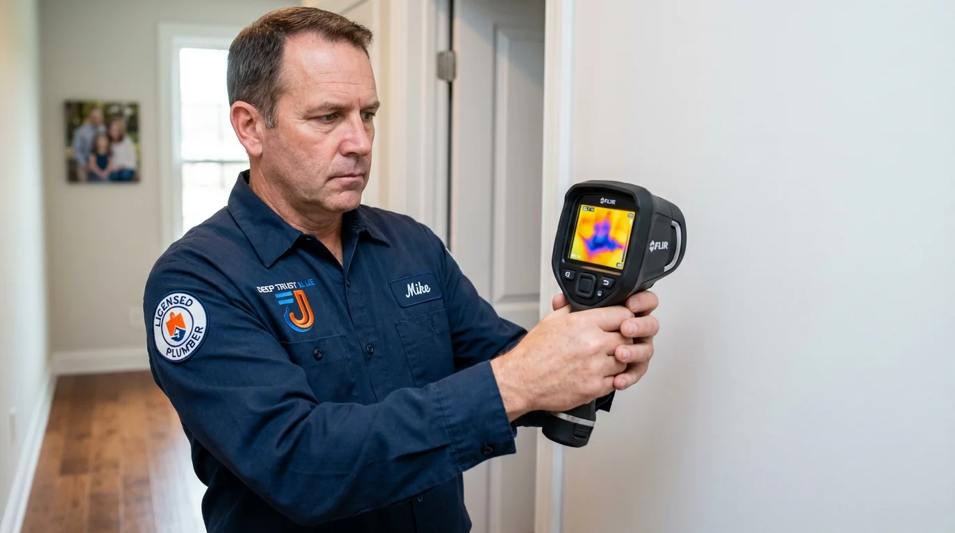 Thermal imaging leak detection by Johns Plumbing LLC in Wilberforce